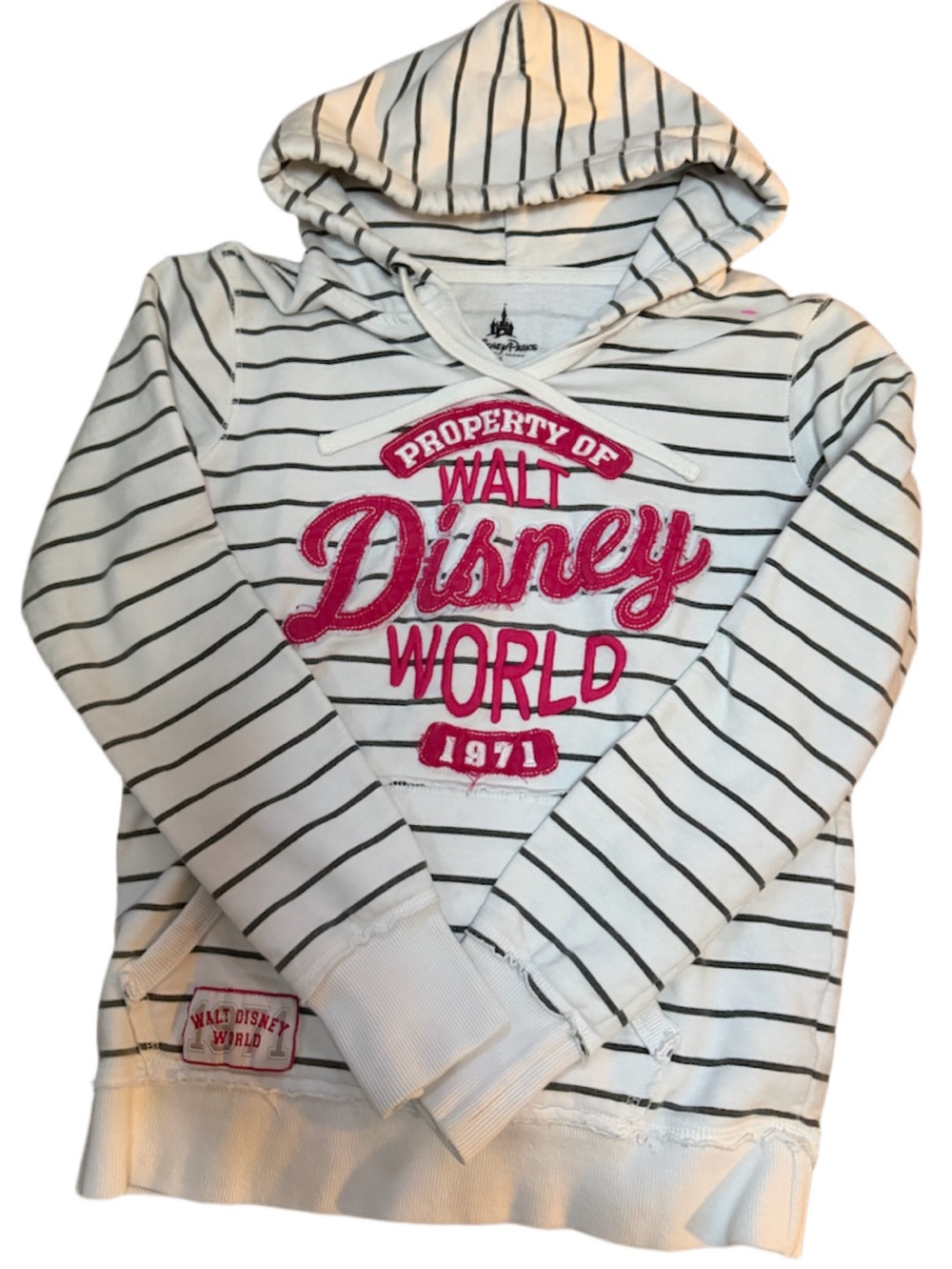 1971 Walt Disney World Women’s Hoodie Striped Sz Small